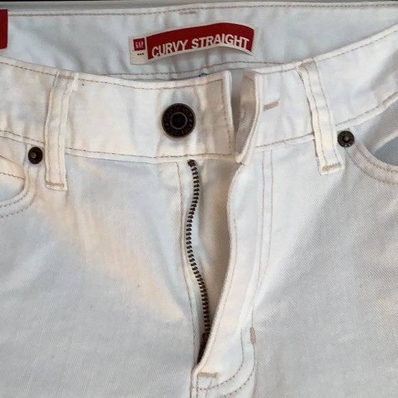 Gap Curvy Straight White Jeans Size 27/4A - Picture 4 of 12